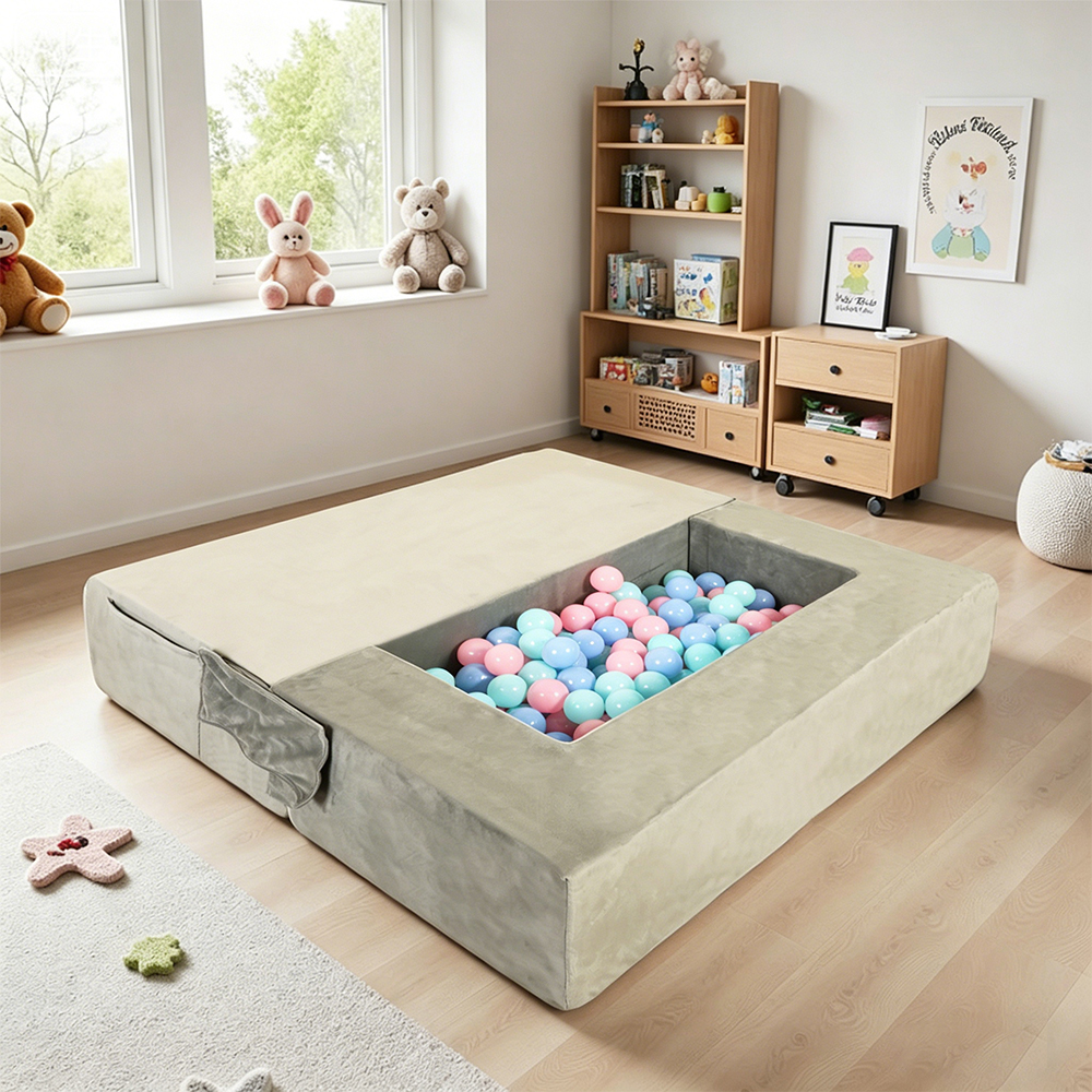 Four-piece foldable children's building block sofa set