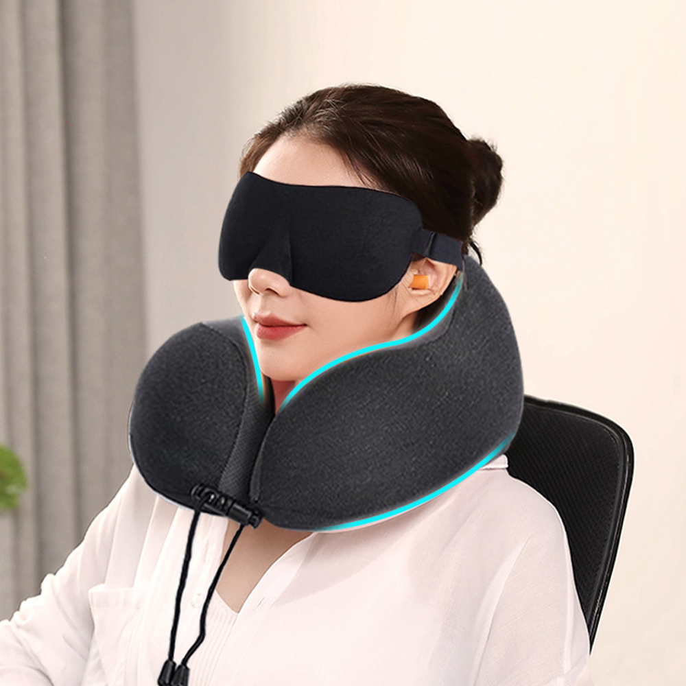 U-shaped removable memory foam neck pillow