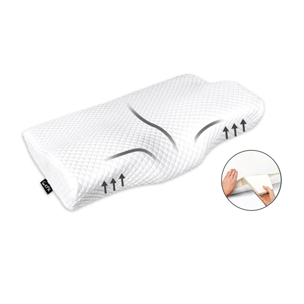 Memory foam butterfly-shaped pillow