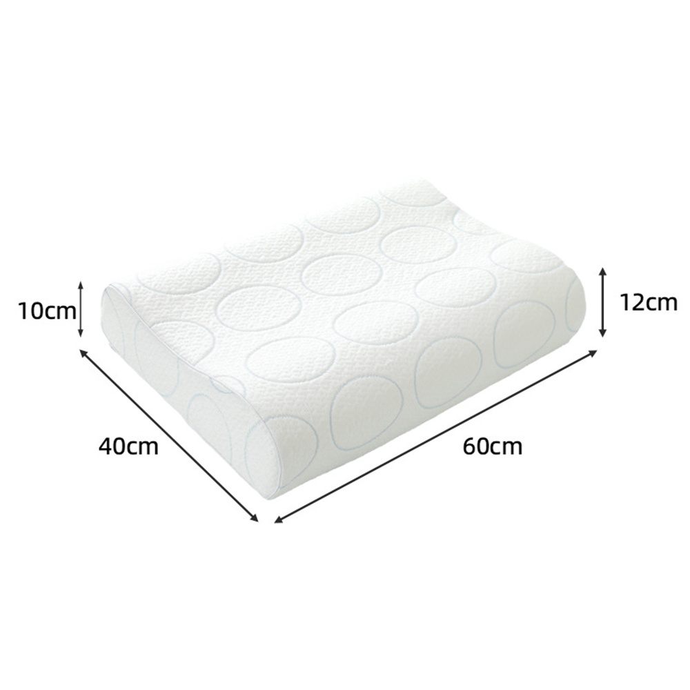 Wavy pattern memory foam pillow