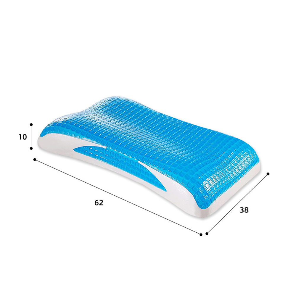 Gel memory foam side back stomach pillow