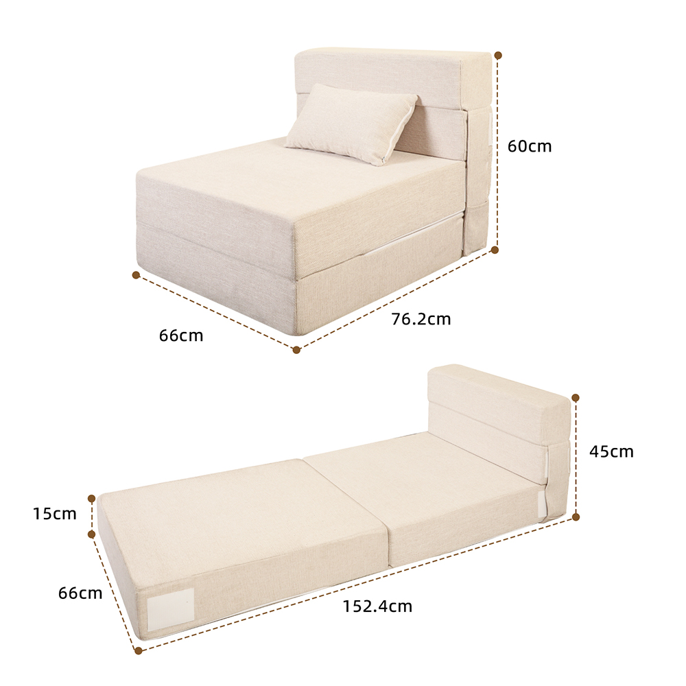 White folding sofa