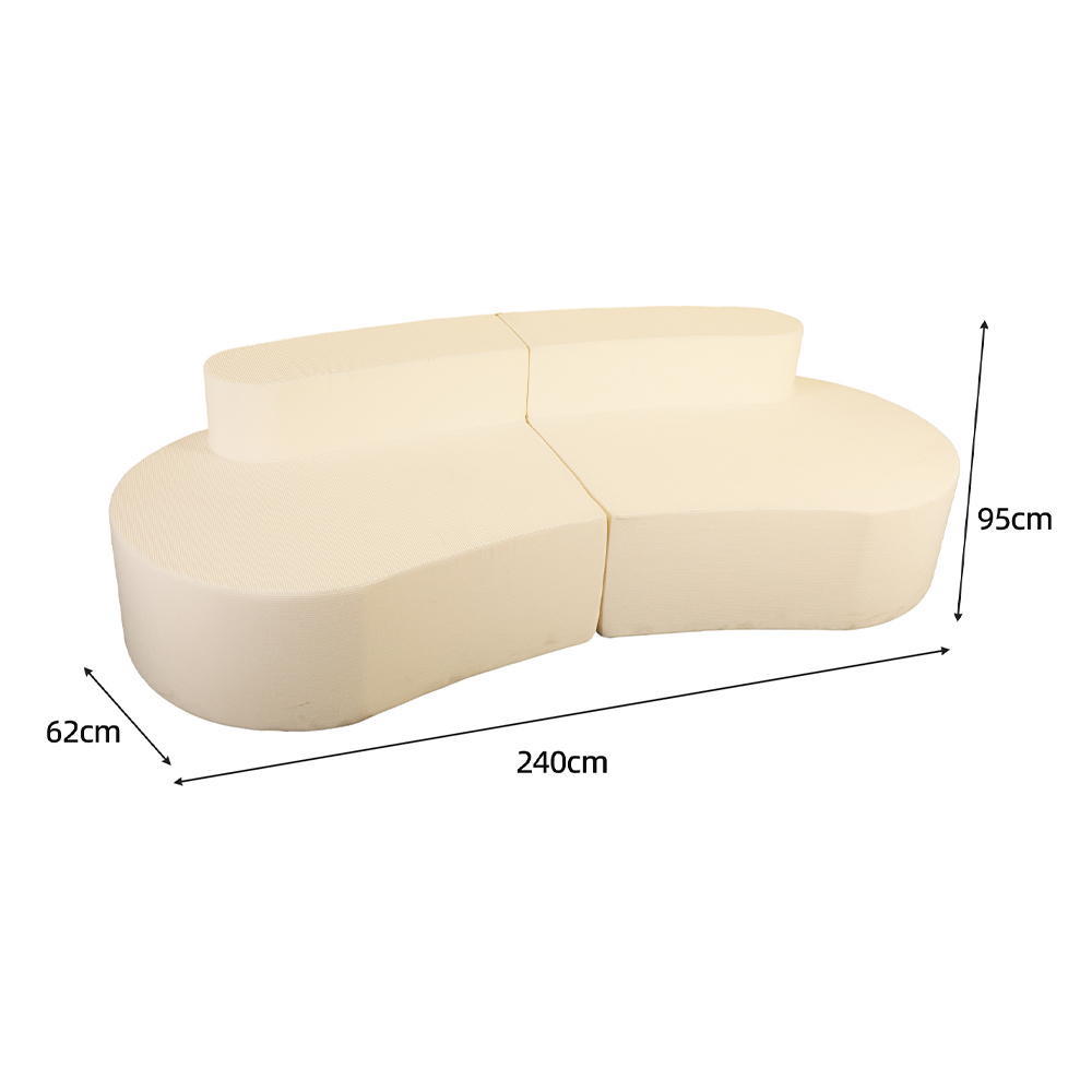 Patchwork double sofa