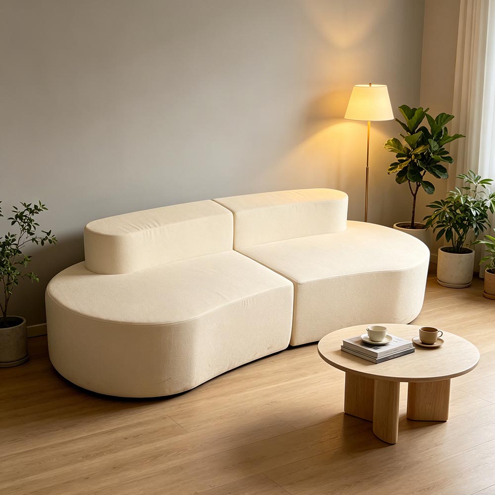 Patchwork double sofa