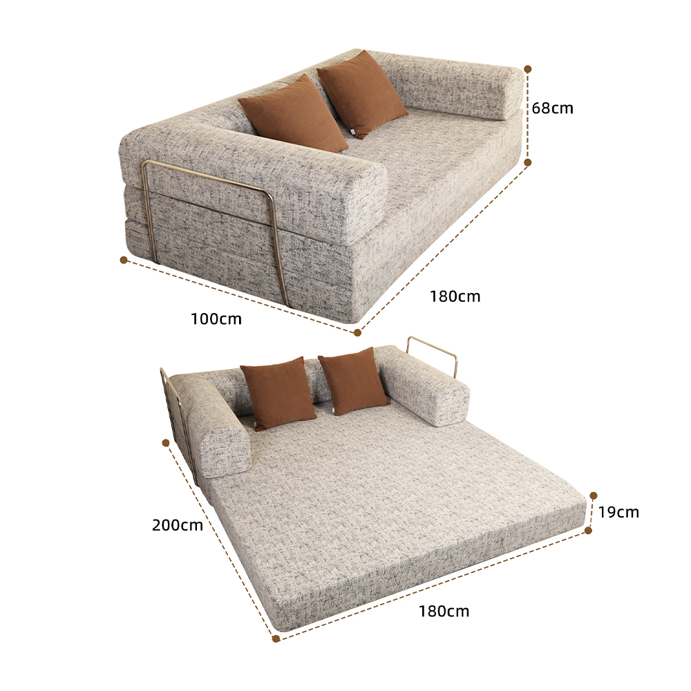 U-shaped semi-enclosed double sofa