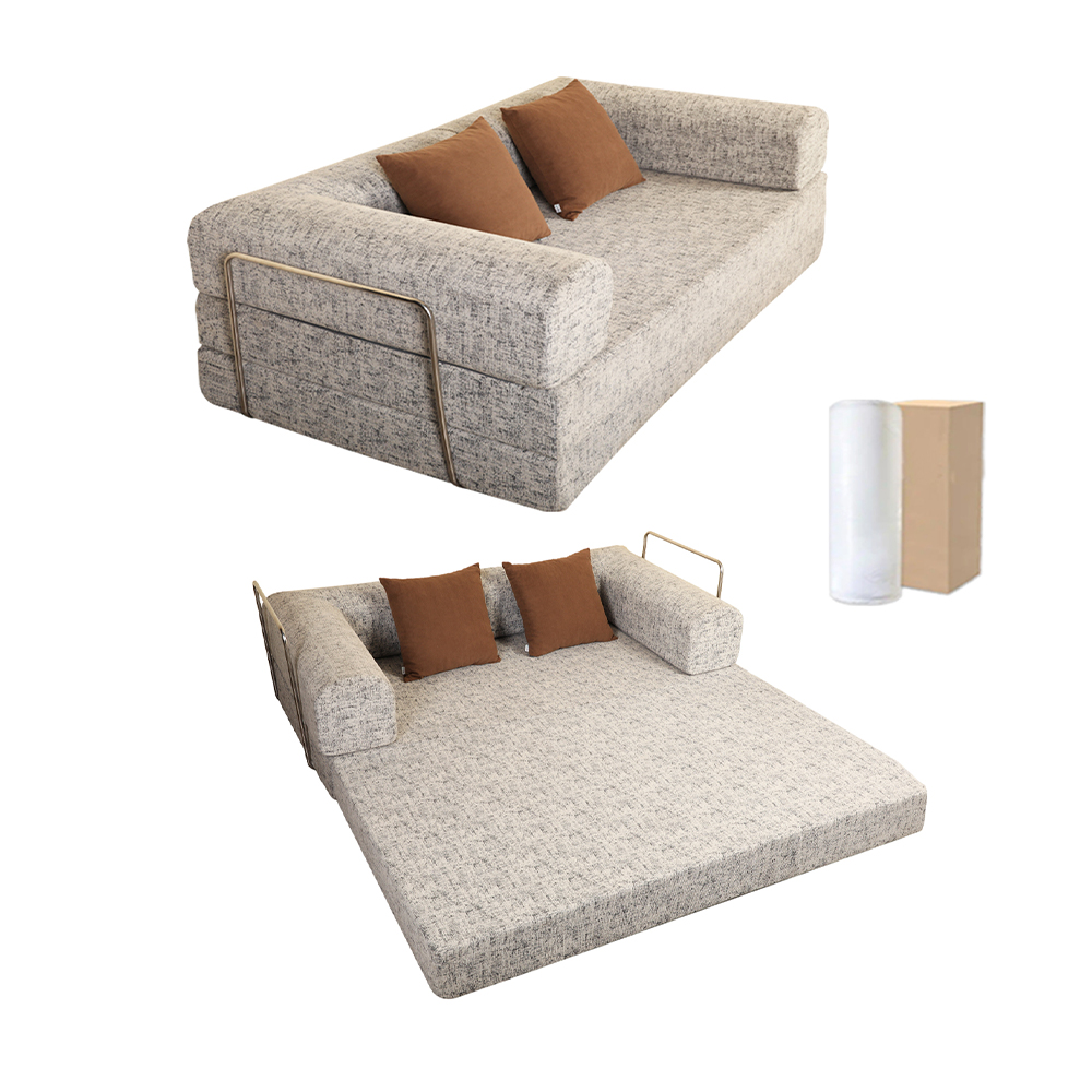 U-shaped semi-enclosed double sofa