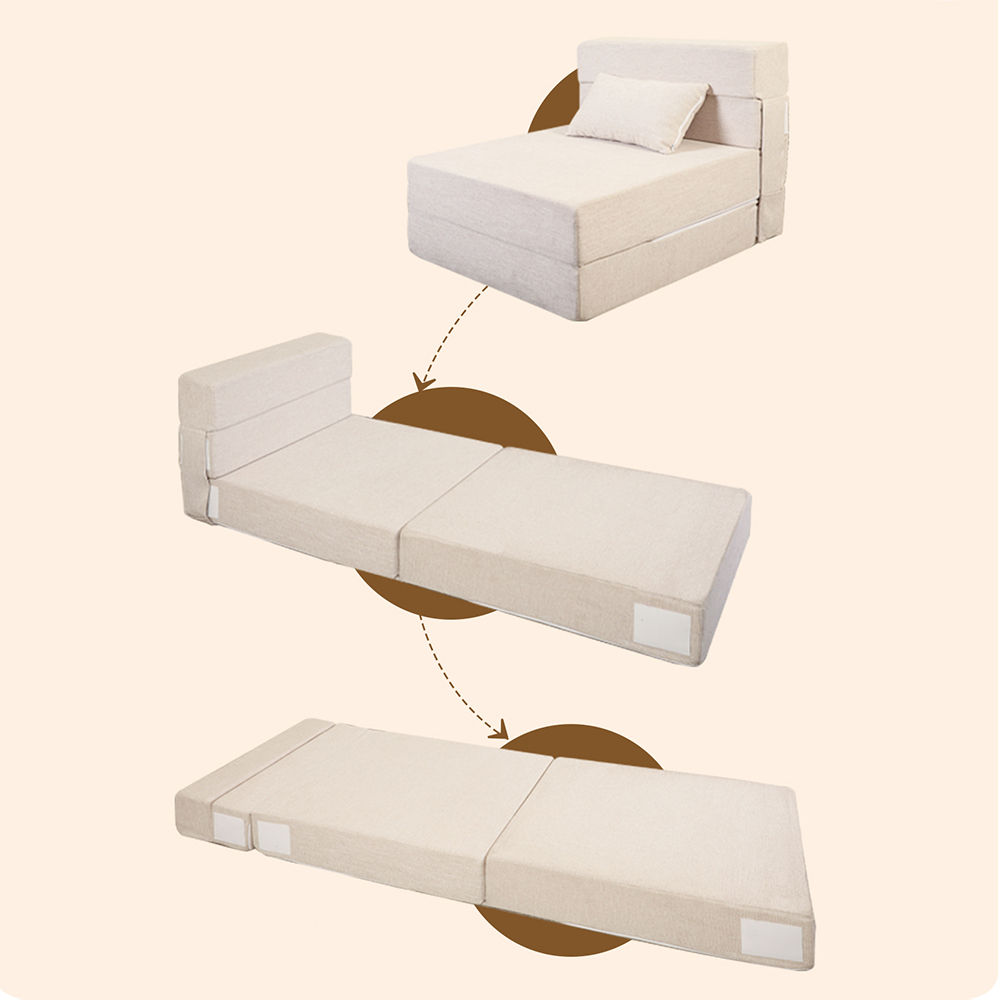 White folding sofa