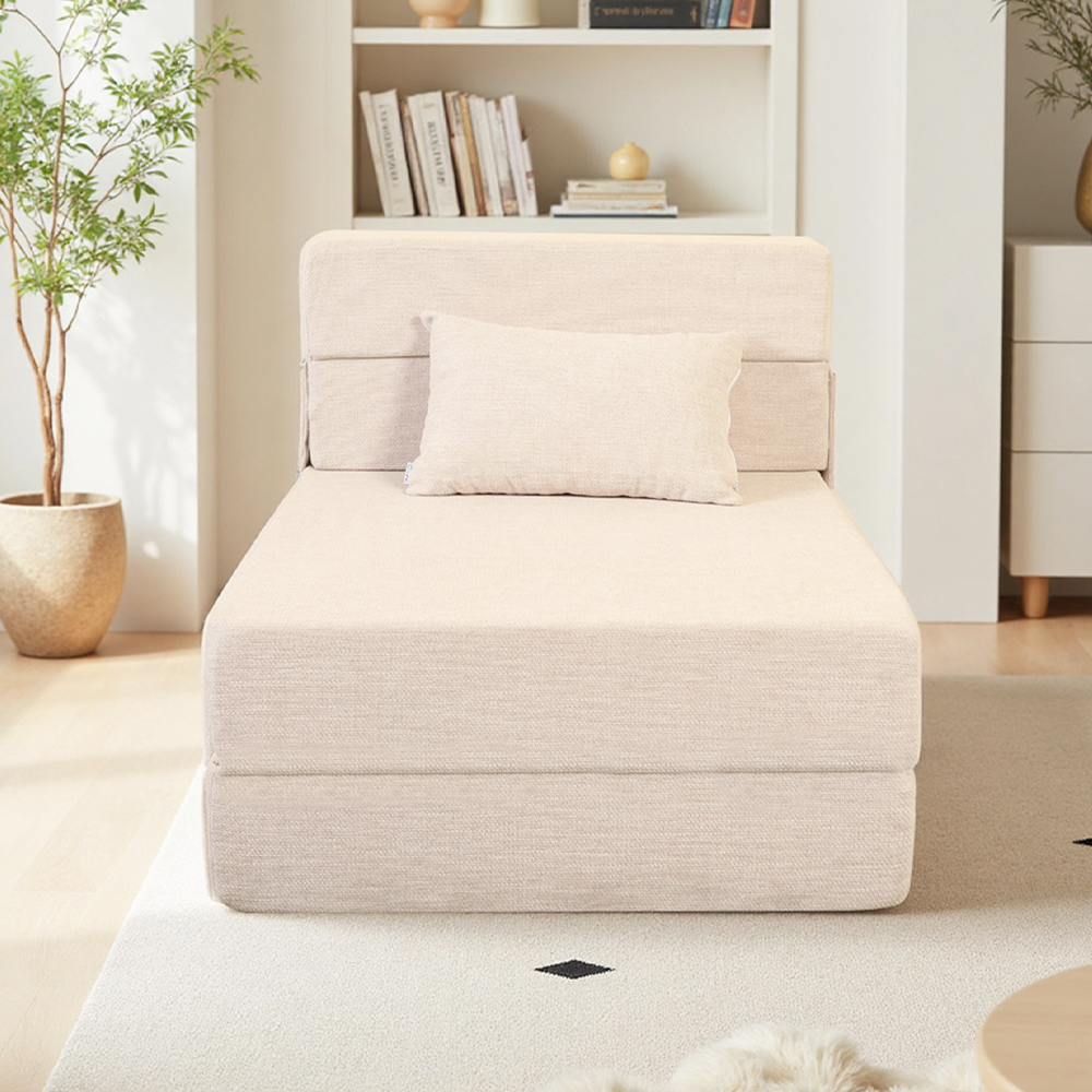 White folding sofa